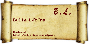 Bulla Léna névjegykártya